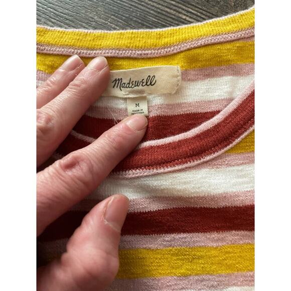 Madewell Westville Tank-top Striped Autumn women’s size Medium. - Picture 2 of 7
